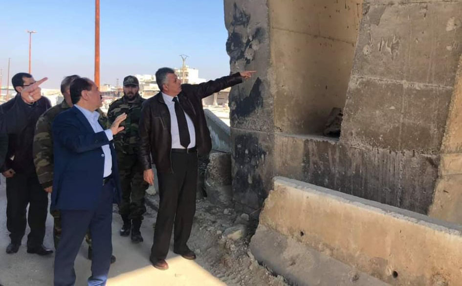 الوزير حمود يتفقد شرايين الطرق الدولية التي تحررت من رجس الإرهاب على الطريق الدولي (معرة النعمان – سراقب – إدلب)